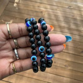 Evil Eye Obsidian Bracelet