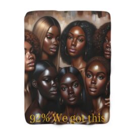 Sherpa Fleece Blanket, African American Women Empowerment Quote, Cozy Home Decor, Black Girl Magic Gift, Bedding Throw, Inspirational
