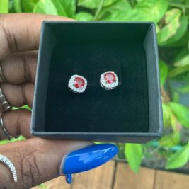 Garnet Stud Earring