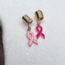 Pink Ribbon Breast Cancer Awareness Loc Jewelry Duo