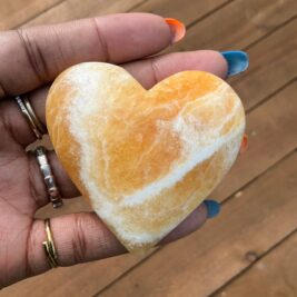 Orange Calcite Heart