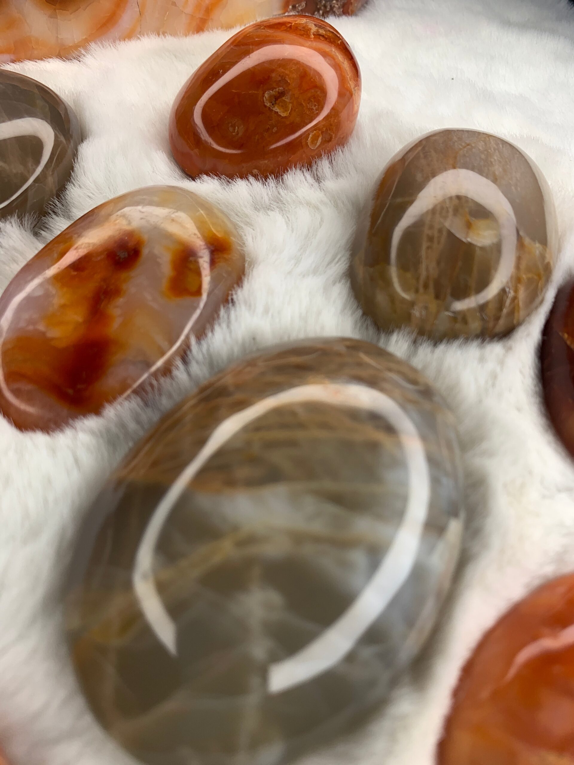 Peach Moonstone Palm stone - Spiritual, Crystals - Astrolyszics