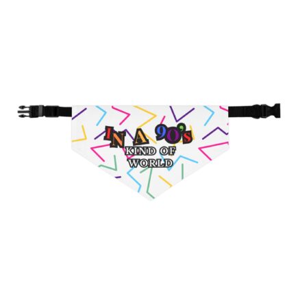 90's kinda world Pet Bandana Collar
