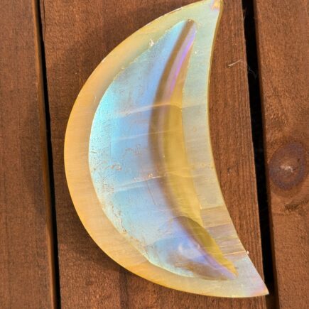 Aura Selenite Moon Bowl - Spiritual, Crystals - Astrolyszics