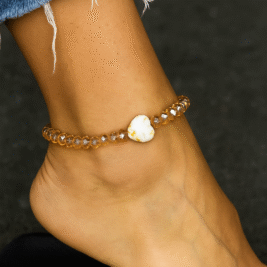 Marble Heart Anklet