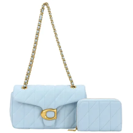 2IN1 Quilted Design Crossbody Bag W Wallet Set,