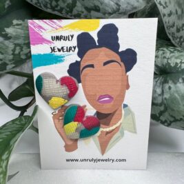 One Love Puffy Heart Earrings