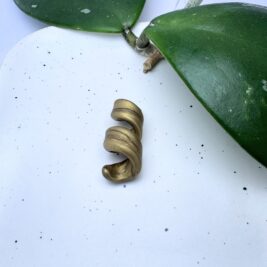Antique Gold Clay Open Spiral