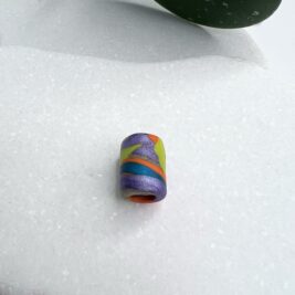 Lime and orange clay tube (large opening