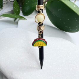 Taco Charm wire loc jewelry