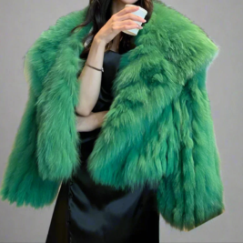 Cropped Faux Fur Coat Mink Jacket- By Prima DND