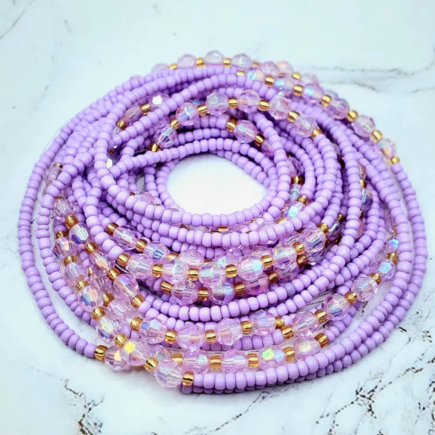 Lavender Tie On Waist Beads