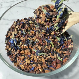 🌙 PEACEFUL PETALS HERBAL TEA   Tulsi • Chamomile • Butterfly Pea Flower   Stress Relief · Sleep Support · Nervous System Calm · Mood Balance