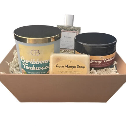 Caribbean Teakwood Self-Care Gift Basket