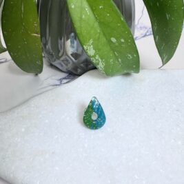 Teal and Green Flat Teardrop