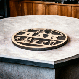 Wooden layered "Bar" Sign