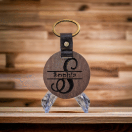 Wooden Engraved Keychain (Circular)