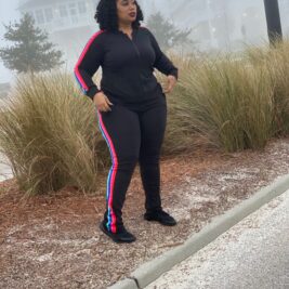 Quad Colors Plus Tracksuit-Black