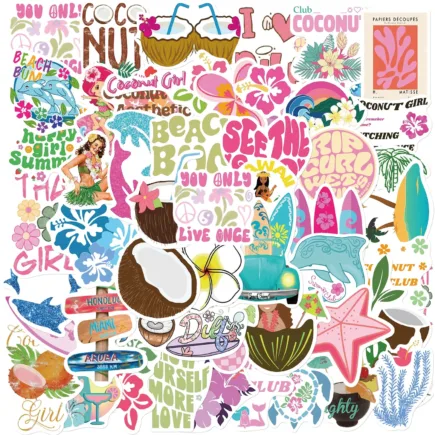 Coconut Vibes - 50Pcs Sticker Pack