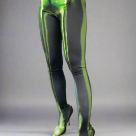 Boho Stiletto Boots - Custom Fit Stretchy Pants Galaxy Style Metallic Heels