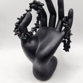 Black Obsidian Chip Bracelet - Natural Gemstone