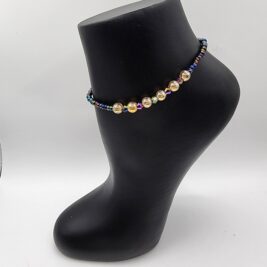 Iridescent Beaded Anklet