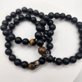 Tigers Eye & Onyx - Mens Fashion Bracelet