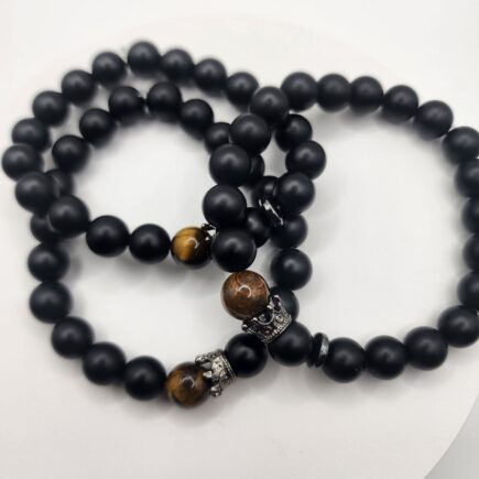 Tigers Eye & Onyx - Mens Fashion Bracelet