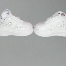 Baby Rhinestone Sneaker - Custom Leather Baby Sneakers With Rubber Sole Shoes