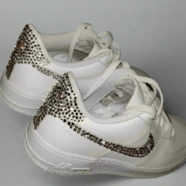 Blinged Custom Sneaker - Nike Air Force Mid Style Rhinestone Shoes