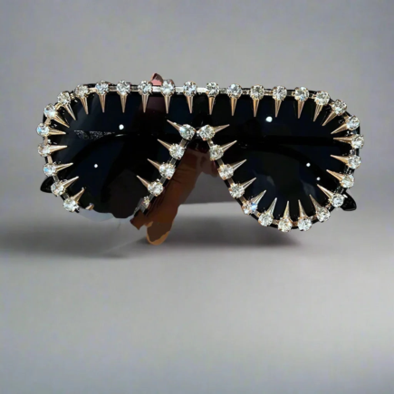 Crystal Frame Rhinestone Sun Glasses 2- Prima Dons and Donnas