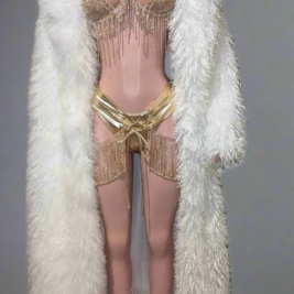 Crop or Full Length Mongolian  Sheep Lamb Faux Fur Coat (Ready to Ship)- By Prima DND