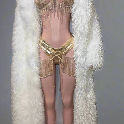 Crop or Full Length Mongolian  Sheep Lamb Faux Fur Coat (Ready to Ship)- By Prima DND