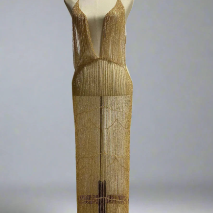 Choppa Chain Dress - Adjustable Metal Chain Plus Size Club Dress With Extender (Ready to Ship)