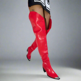 Cowboy Crotch Boots – Custom Thigh High Boots With Adjustable Metal Heel
