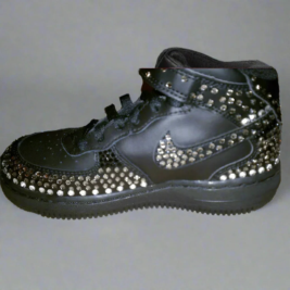 Black Blinged Sneakers – Custom Rhinestone Sneakers | Nike Air Force Ones