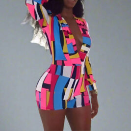 Bright Color Shorts Playsuit Romper- Prima Dons and Donnas