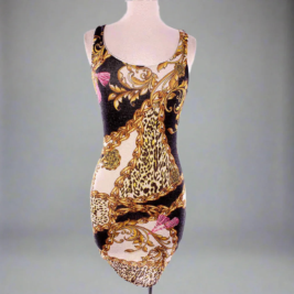 Chain Print Dress- Prima Dons and Donnas