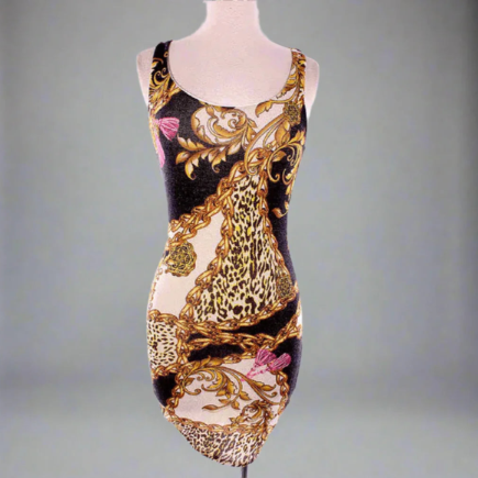 Chain Print Dress- Prima Dons and Donnas