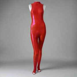 Colored Metallic Turtle Neck Catsuit Jumpsuit Catsuits- Prima Dons and Donnas