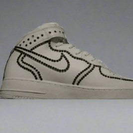 Black Diamond Sneakers - Custom Nike Air Force One Crystal Shoes For Men