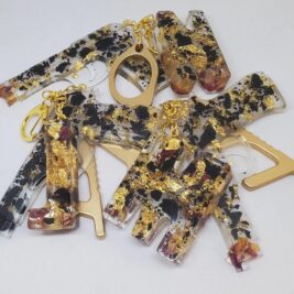 Energy protection tourmaline resin gun with Initial