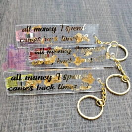 Money drawing Credit card clip keychain