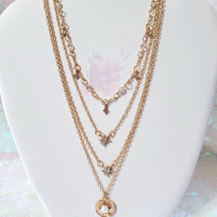 Celestial tiered layered necklace