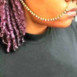 Pink Jade Beaded Chain for Nose Ring