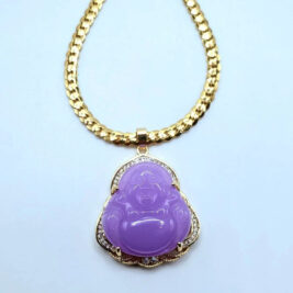 Lavender Buddha Necklace