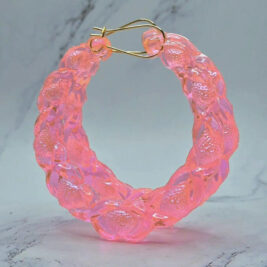 Hearts and hugs 90s XOXO hoop earrings medium Valentine's Day