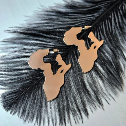 Africa shaped statement earrings