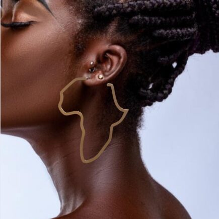 Africa shape statement earrings