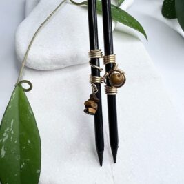 Tigers Eye Loc Jewelry Duo (0.25 opening)